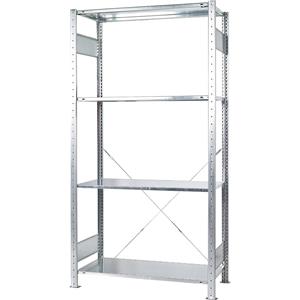Schulte Lagertechnik Schulte Green Aanbouwrek, 4 legborden, B 1000 x D 500 x H 2000 mm, staal, verzinkt