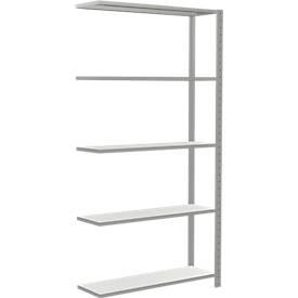Schulte Lagertechnik Insteekstelling MULTIplus150 Express - aanbouwsectie - B 1000 x D 300 x H 2000 mm - 5 legborden - draagvermogen 150 kg - staal - lichtgrijs RAL 7035