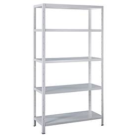 Schulte Regalwelt Legbordstelling, in modulaire systeem, B 1000 x D 500 x H 2000 mm, wit gepoedercoat