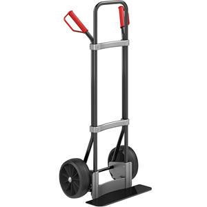 Eurokraft pro Steekwagen, zwart, b x d van de steekplaat = 450 x 160 mm, zwart, massieve rubberbanden, vanaf 5 stuks