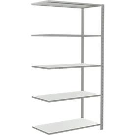 Schulte Lagertechnik Insteekstelling MULTIplus150 Express - aanbouwsectie - B 1000 x D 500 x H 2000 mm - 5 legborden - draagvermogen 150 kg - staal - lichtgrijs RAL 7035