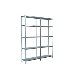 Schulte Regalwelt Legborden zonder bouten, H 2000 x B 1600 x D 350 mm, gegalvaniseerd