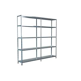 Schulte Regalwelt Legborden zonder grendels, H 2000 x B 2000 x D 350 mm, gegalvaniseerd