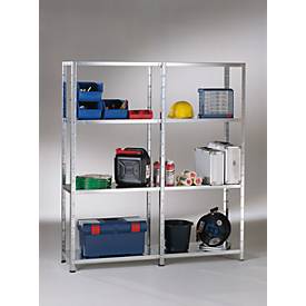 Schulte Regalwelt Legborden zonder grendels, H 1800 x B 1600 x D 500 mm, wit