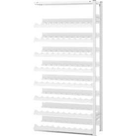 Hofe Insteekstelling voor wijnflessen - basissectie - B 1000 x D 300 x H 2000 mm - 7 legborden - draagvermogen per legbord 35 kg - gepoedercoat - lichtgrijs RAL 7035