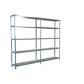 Schulte Regalwelt Legborden zonder bouten, H 2000 x B 2400 x D 350 mm, gegalvaniseerd