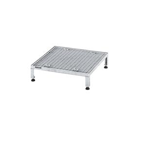 Eurokraft pro Werkplatform, in hoogte verstelbaar 165 - 230 mm, met roosterplaat, platform l x b = 610 x 610 mm, thermisch verzinkt