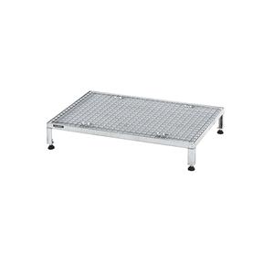 Eurokraft pro Werkplatform, in hoogte verstelbaar 165 - 230 mm, met roosterplaat, platform l x b = 910 x 610 mm, thermisch verzinkt