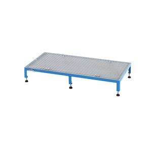 Eurokraft pro Werkplatform, in hoogte verstelbaar 165 - 230 mm, met roosterplaat, platform l x b = 1210 x 610 mm, lichtblauw