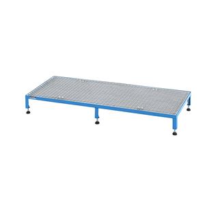 Eurokraft pro Werkplatform, in hoogte verstelbaar 165 - 230 mm, met roosterplaat, platform l x b = 1510 x 610 mm, lichtblauw