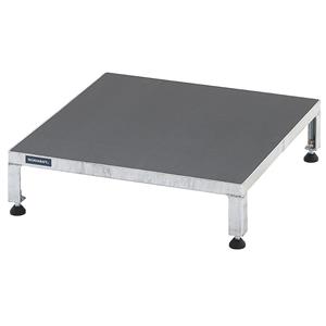 Eurokraft pro Werkplatform, in hoogte verstelbaar 165 - 230 mm, plaatmateriaal met antislip oppervlak, platform l x b = 610 x 610 mm, thermisch verzinkt