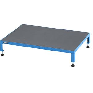 Eurokraft pro Werkplatform, in hoogte verstelbaar 165 - 230 mm, plaatmateriaal met antislip oppervlak, platform l x b = 910 x 610 mm, lichtblauw