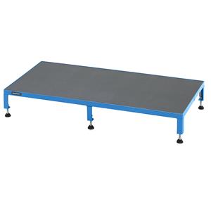 Eurokraft pro Werkplatform, in hoogte verstelbaar 165 - 230 mm, plaatmateriaal met antislip oppervlak, platform l x b = 1210 x 610 mm, lichtblauw