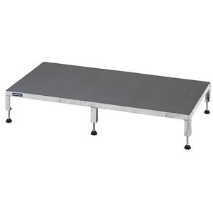 Eurokraft pro Werkplatform, in hoogte verstelbaar 165 - 230 mm, plaatmateriaal met antislip oppervlak, platform l x b = 1210 x 610 mm, thermisch verzinkt