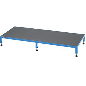 Eurokraft pro Werkplatform, in hoogte verstelbaar 165 - 230 mm, plaatmateriaal met antislip oppervlak, platform l x b = 1510 x 610 mm, lichtblauw