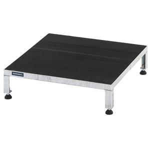 Eurokraft pro Werkplatform, in hoogte verstelbaar 165 - 230 mm, met geprofileerde rubberen plaat, platform l x b = 610 x 610 mm, thermisch verzinkt