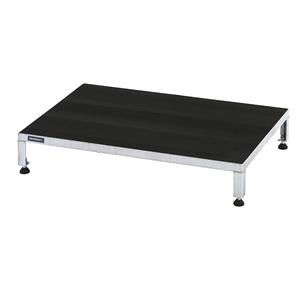 Eurokraft pro Werkplatform, in hoogte verstelbaar 165 - 230 mm, met geprofileerde rubberen plaat, platform l x b = 910 x 610 mm, thermisch verzinkt