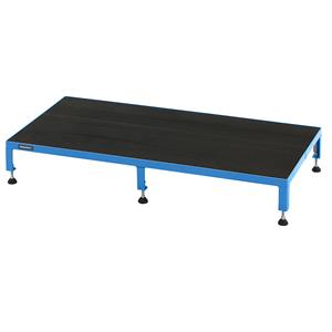 Eurokraft pro Werkplatform, in hoogte verstelbaar 165 - 230 mm, met geprofileerde rubberen plaat, platform l x b = 1210 x 610 mm, lichtblauw