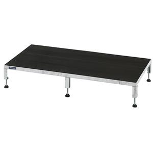 Eurokraft pro Werkplatform, in hoogte verstelbaar 165 - 230 mm, met geprofileerde rubberen plaat, platform l x b = 1210 x 610 mm, thermisch verzinkt