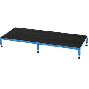 Eurokraft pro Werkplatform, in hoogte verstelbaar 165 - 230 mm, met geprofileerde rubberen plaat, platform l x b = 1510 x 610 mm, lichtblauw
