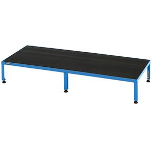 Eurokraft pro Werkplatform, in hoogte verstelbaar 255 - 320 mm, met geprofileerde rubberen plaat, platform l x b = 1510 x 610 mm, lichtblauw