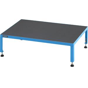 Eurokraft pro Werkplatform, in hoogte verstelbaar 255 - 320 mm, plaatmateriaal met antislip oppervlak, platform l x b = 910 x 610 mm, lichtblauw