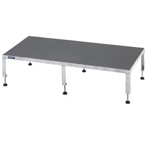 Eurokraft pro Werkplatform, in hoogte verstelbaar 255 - 320 mm, plaatmateriaal met antislip oppervlak, platform l x b = 1210 x 610 mm, thermisch verzinkt