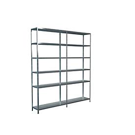 Schulte Regalwelt Legborden zonder bouten, H 2300 x B 2000 x D 350 mm, gegalvaniseerd