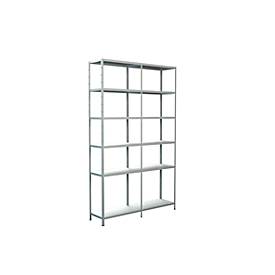 Schulte Regalwelt Legborden zonder grendels, H 2300 x B 1400 x D 350 mm, wit