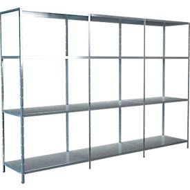 Schulte Regalwelt Legborden zonder bouten, H 1800 x B 2600 x D 500 mm, gegalvaniseerd