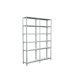 Schulte Regalwelt Legborden zonder grendels, H 2300 x B 1600 x D 350 mm, wit
