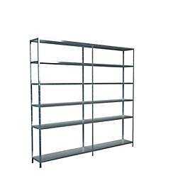 Schulte Regalwelt Legborden zonder bouten, H 2300 x B 2400 x D 350 mm, gegalvaniseerd