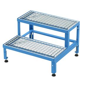 Eurokraft pro Trap voor modulair platformsysteem, met roostertreden, met 2 treden