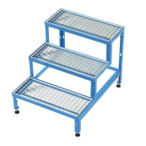 Eurokraft pro Trap voor modulair platformsysteem, met roostertreden, met 3 treden