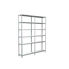 Schulte Regalwelt Legborden zonder grendels, H 2300 x B 1800 x D 350 mm, wit