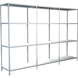 Schulte Regalwelt Legborden zonder grendels, H 1800 x B 2600 x D 350 mm, wit