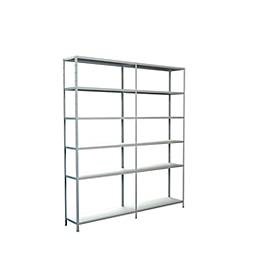 Schulte Regalwelt Legborden zonder grendels, H 2300 x B 2000 x D 350 mm, wit
