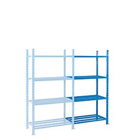 ManOrga Legbordstelling-aanbouwsectie, m. 4 draadrooster-legborden, B 1260 x D 600 x H 2000 mm