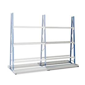 ManOrga Profiel-magazijnrek, dubbelzijdig, aanbouwsectie, H 3000 x L 1500 x D 600 mm