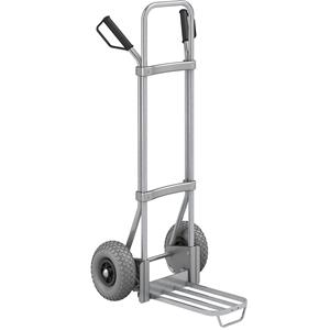 Eurokraft pro Steekwagen, verzinkt, b x d van de pakketsteekplaat = 430 x 250 mm, verzinkt, met handgreep, PU-banden, vanaf 5 stuks