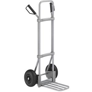 Eurokraft pro Steekwagen, verzinkt, b x d van de pakketsteekplaat = 430 x 250 mm, verzinkt, op luchtbanden, vanaf 5 stuks