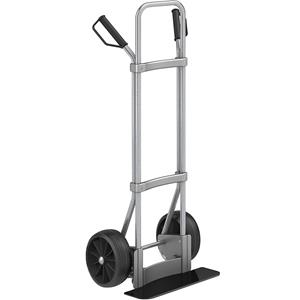 Eurokraft pro Steekwagen, verzinkt, b x d van de steekplaat = 450 x 160 mm, zwart, massieve rubberbanden, vanaf 5 stuks