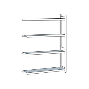 SCHULTE Breedvakstelling, met stalen legbord, hoogte 2500 mm, spanwijdte 1500 mm, aanbouwstelling, diepte 400 mm