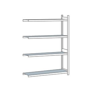SCHULTE Breedvakstelling, met stalen legbord, hoogte 2500 mm, spanwijdte 1500 mm, aanbouwstelling, diepte 500 mm