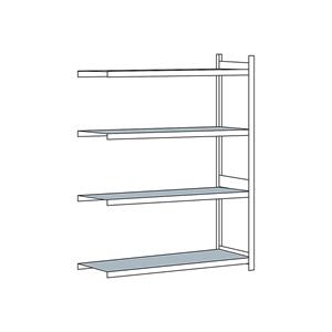 SCHULTE Breedvakstelling, met stalen legbord, hoogte 2500 mm, spanwijdte 1500 mm, aanbouwstelling, diepte 800 mm