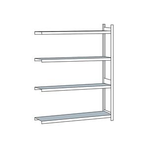 SCHULTE Breedvakstelling, met stalen legbord, hoogte 2500 mm, spanwijdte 2000 mm, aanbouwstelling, diepte 400 mm