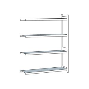 SCHULTE Breedvakstelling, met stalen legbord, hoogte 2500 mm, spanwijdte 2000 mm, aanbouwstelling, diepte 500 mm
