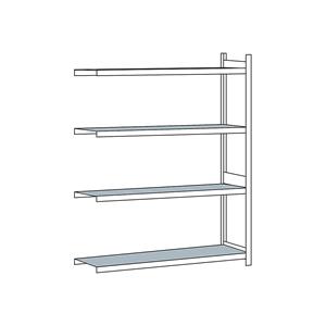 SCHULTE Breedvakstelling, met stalen legbord, hoogte 2500 mm, spanwijdte 2000 mm, aanbouwstelling, diepte 600 mm