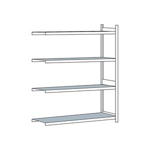 SCHULTE Breedvakstelling, met stalen legbord, hoogte 2500 mm, spanwijdte 2000 mm, aanbouwstelling, diepte 800 mm