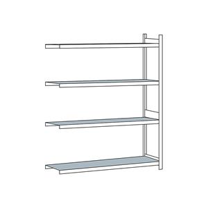 SCHULTE Breedvakstelling, met stalen legbord, hoogte 2500 mm, spanwijdte 2250 mm, aanbouwstelling, diepte 600 mm